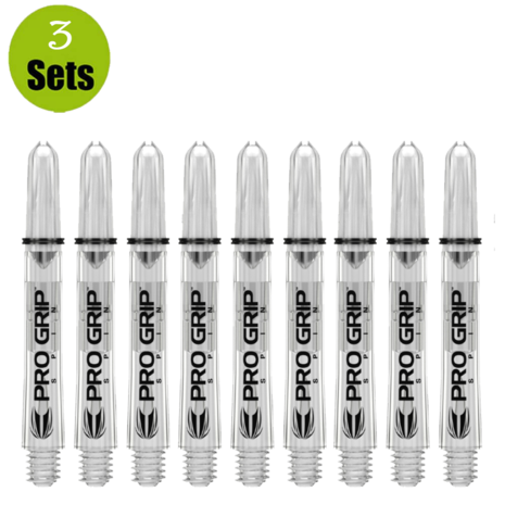 Target Target Pro Grip Spin Shaft - 3 sets - Clear