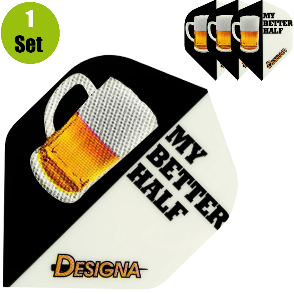 Designa My Better Half Beer Dartflight Designa My Better Half Beer Dartflight