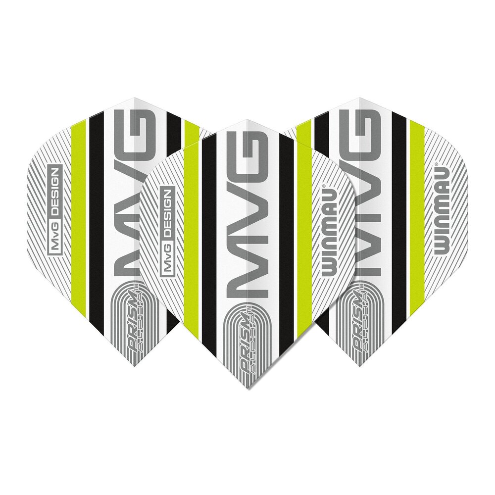Winmau Michael van Gerwen Prism Delta Grey Green White Winmau Michael van Gerwen Prism Delta Grey Green White