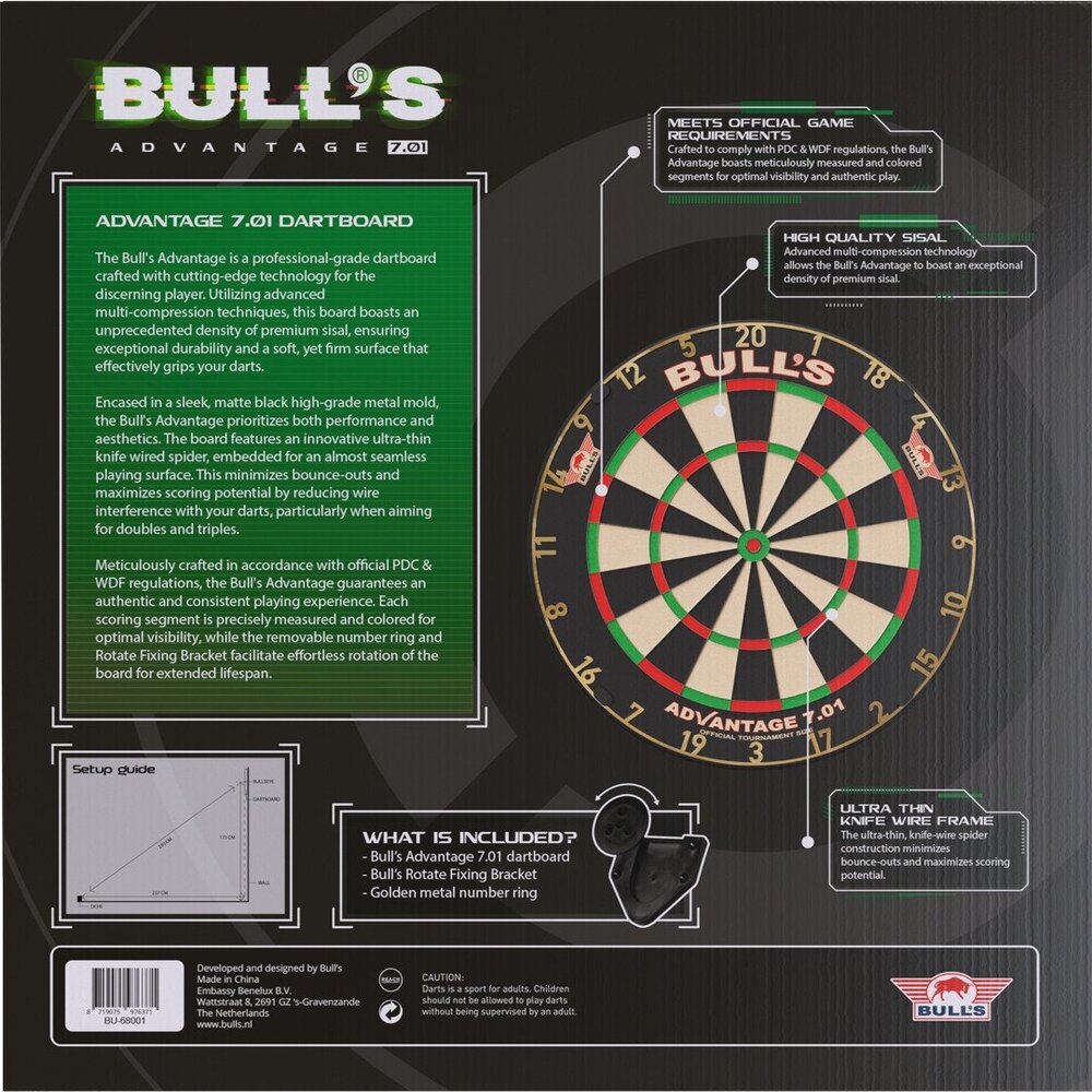 Bulls Bulls Advantage 701 Dartboard Bulls Bulls Advantage 701 Dartboard