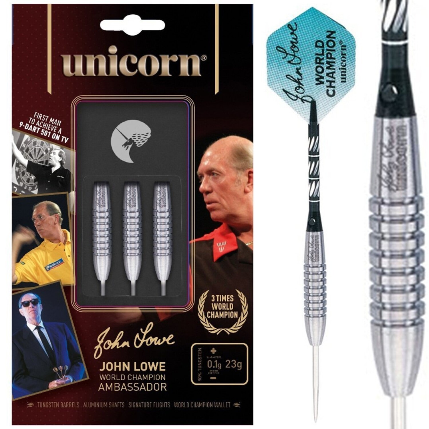 Unicorn John Lowe 90% Dartpijlen - Kwaliteit en Precisie