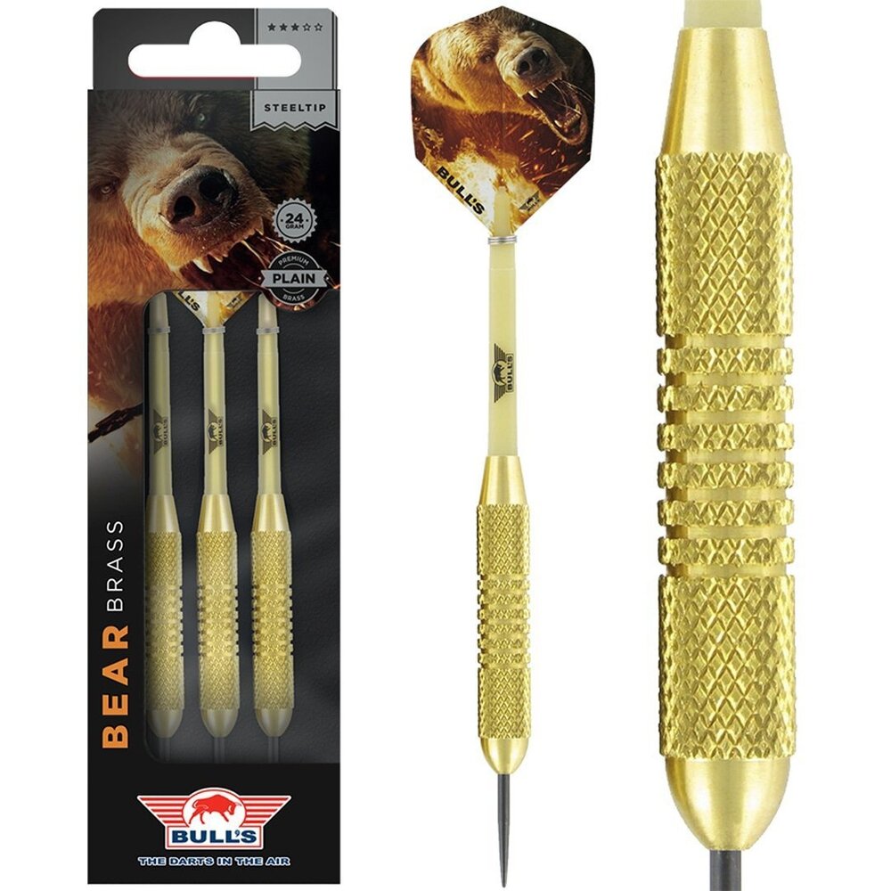 Bulls Bear Brass 24 gram - Dartpijlen Bulls Bear Brass 24 gram - Dartpijlen