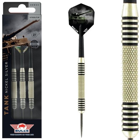 Bulls Tank Nickel Silver 21 gram - Dartpijlen Bulls Tank Nickel Silver 21 gram - Dartpijlen