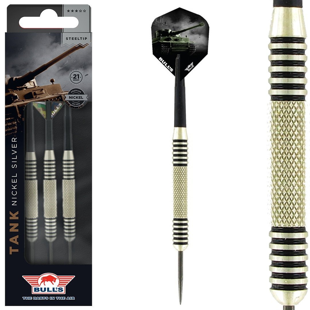 Bulls Tank Nickel Silver 21 gram - Dartpijlen