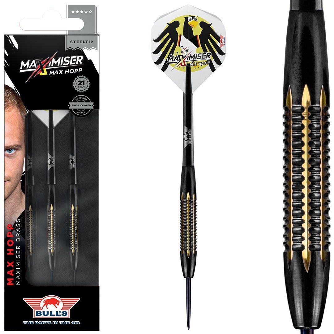 Maximiser Shell Coated Brass Max Hopp 21 gram - Dartpijlen afbeelding