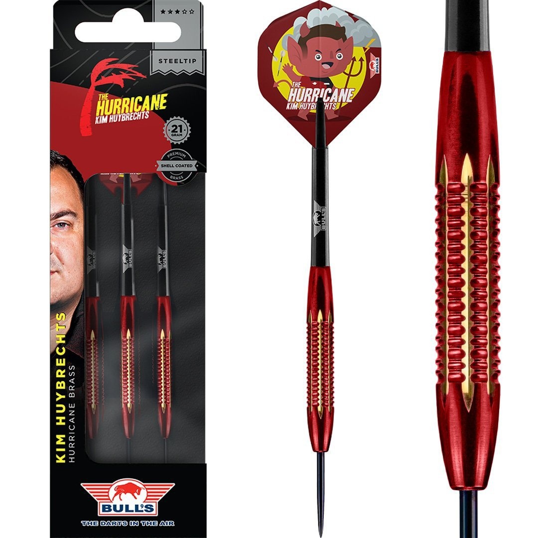 Hurricane Shell Coated Brass Kim Huybrechts 21 gram - Dartpijlen afbeelding