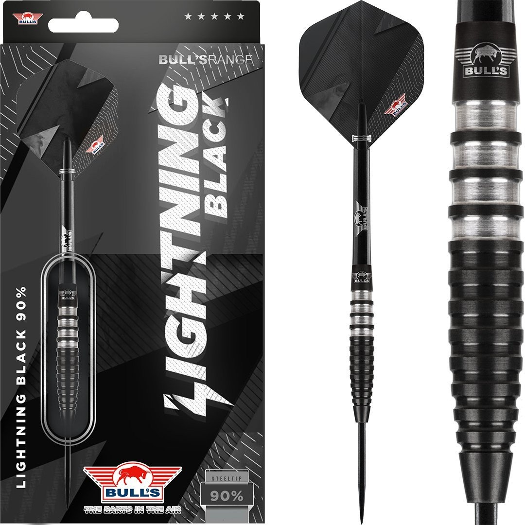 Bulls Lightning 90% Black - Dartpijlen
