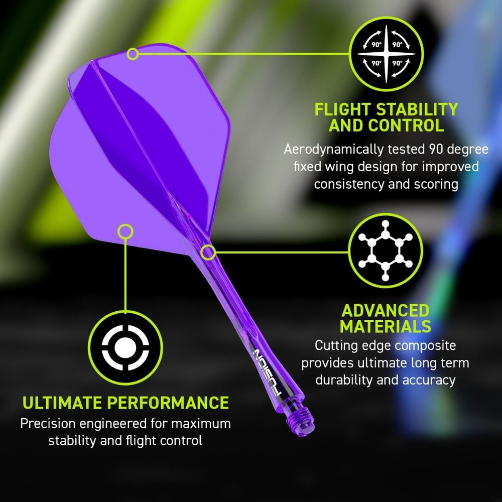 Winmau Winmau Fusion Flight en Shaft - Paars Winmau Winmau Fusion Flight en Shaft - Paars