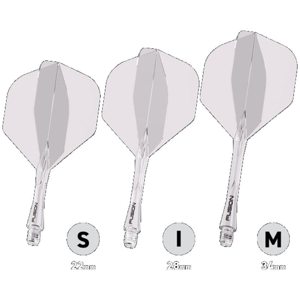 Winmau Winmau Fusion Flight en Shaft - Clear Winmau Winmau Fusion Flight en Shaft - Clear