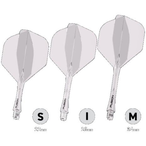 Winmau Winmau Fusion Flight en Shaft - Clear Winmau Winmau Fusion Flight en Shaft - Clear