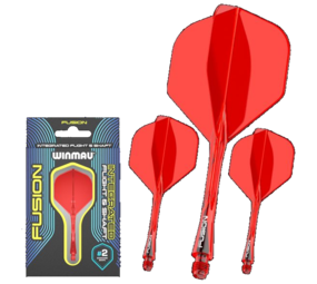 Winmau Winmau Fusion Flight en Shaft - Rood Winmau Winmau Fusion Flight en Shaft - Rood