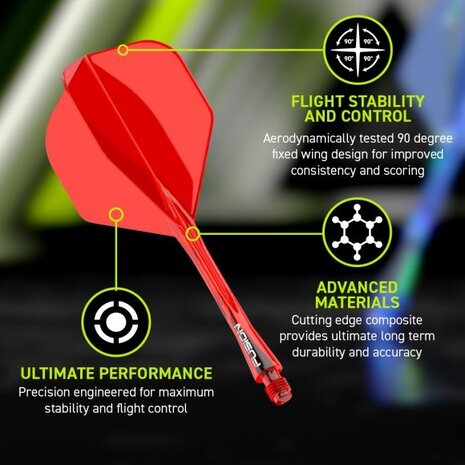 Winmau Winmau Fusion Flight en Shaft - Rood Winmau Winmau Fusion Flight en Shaft - Rood