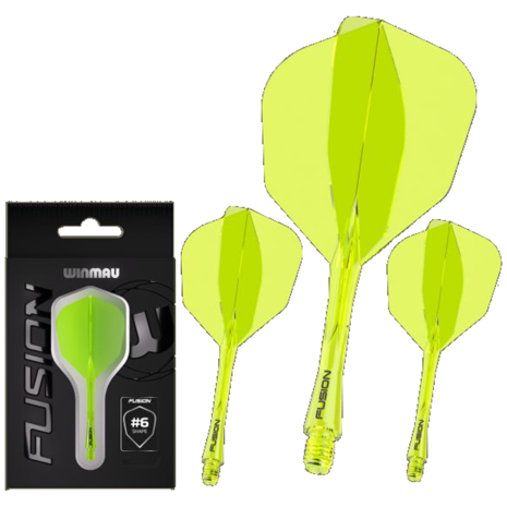 Winmau Winmau Fusion Flight en Shaft - Geel No6 Winmau Winmau Fusion Flight en Shaft - Geel No6