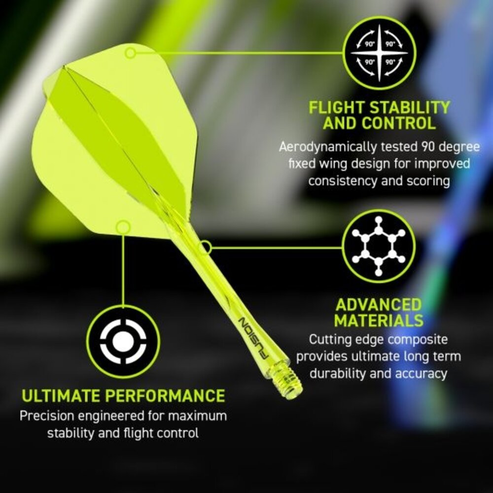 Winmau Winmau Fusion Flight en Shaft - Geel No6 Winmau Winmau Fusion Flight en Shaft - Geel No6