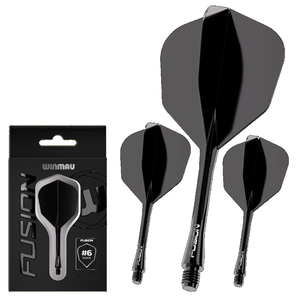 Winmau Fusion Flight en Shaft - Zwart No6 afbeelding