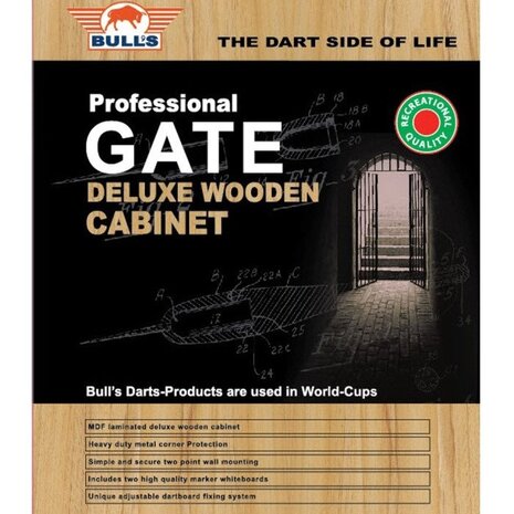 Bulls Bulls Deluxe Dartkabinet Light Oak Bulls Bulls Deluxe Dartkabinet Light Oak