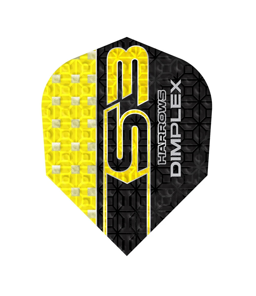 Harrows S3 Geel Dimplex Dartflights afbeelding