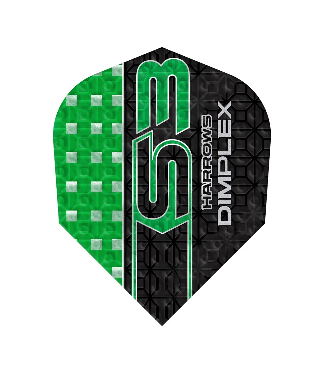 Harrows S3 Groen Dimplex Dartflights afbeelding