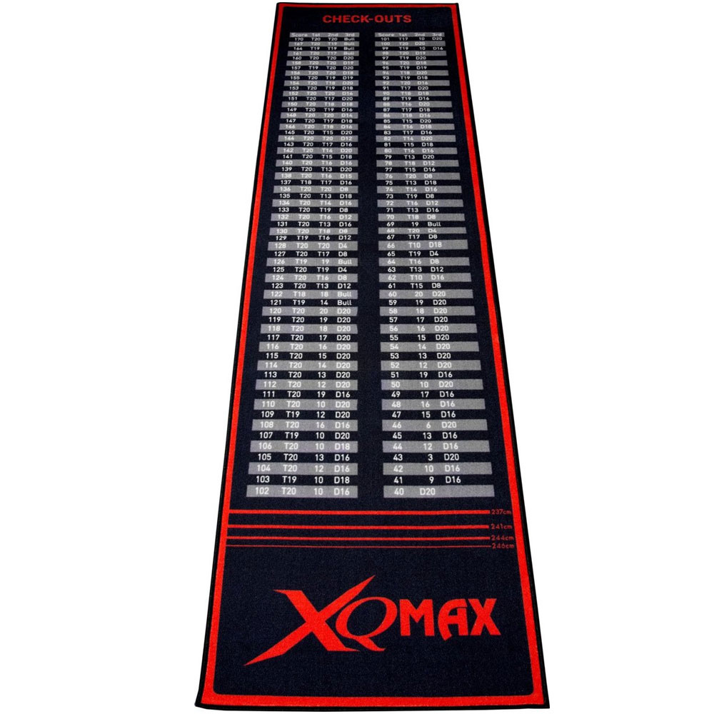 XQMax Finish Dartmat 80 x 285 cm Zwart-Rood afbeelding