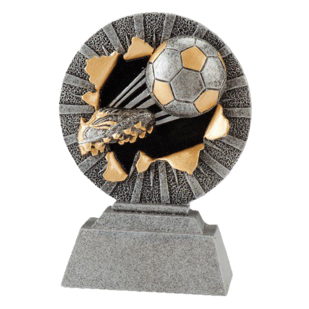 Sportprijzen Leiden Sport Trofee - Voetbal Schot - 3D Sportprijzen Leiden Sport Trofee - Voetbal Schot - 3D