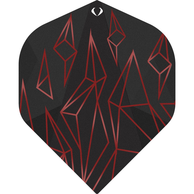Designa Dart Flights - AstroFire Zwart Rood