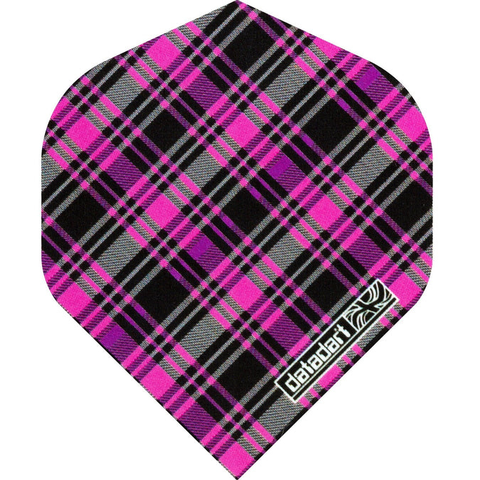 Datadart Dart Flights - Tartan Roze