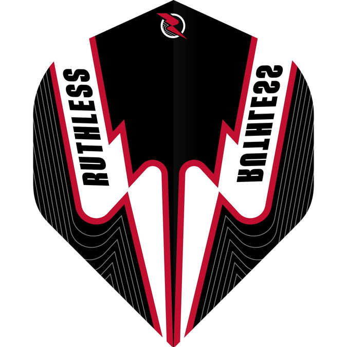 Ruthless Dart Flights - Power Surge Rood Zwart afbeelding