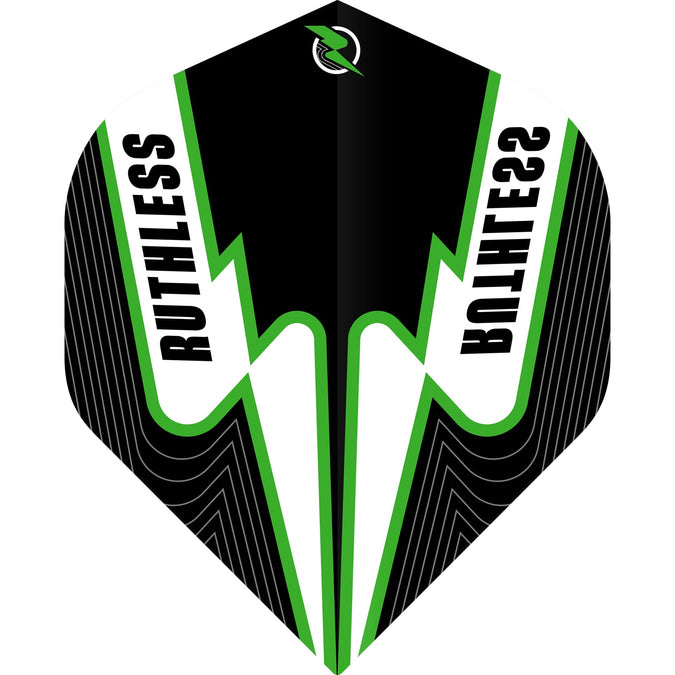 Ruthless Dart Flights - Power Surge Groen Zwart afbeelding