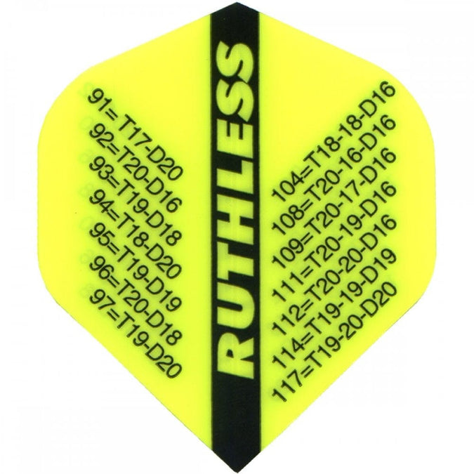 Ruthless Dart Flights - Finish Geel afbeelding