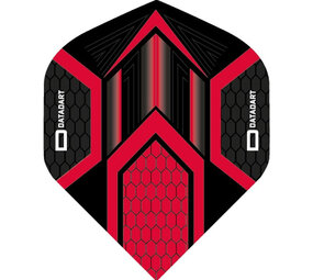 Datadart Dart Flights – Hex Zwart Rood Datadart Dart Flights – Hex Zwart Rood
