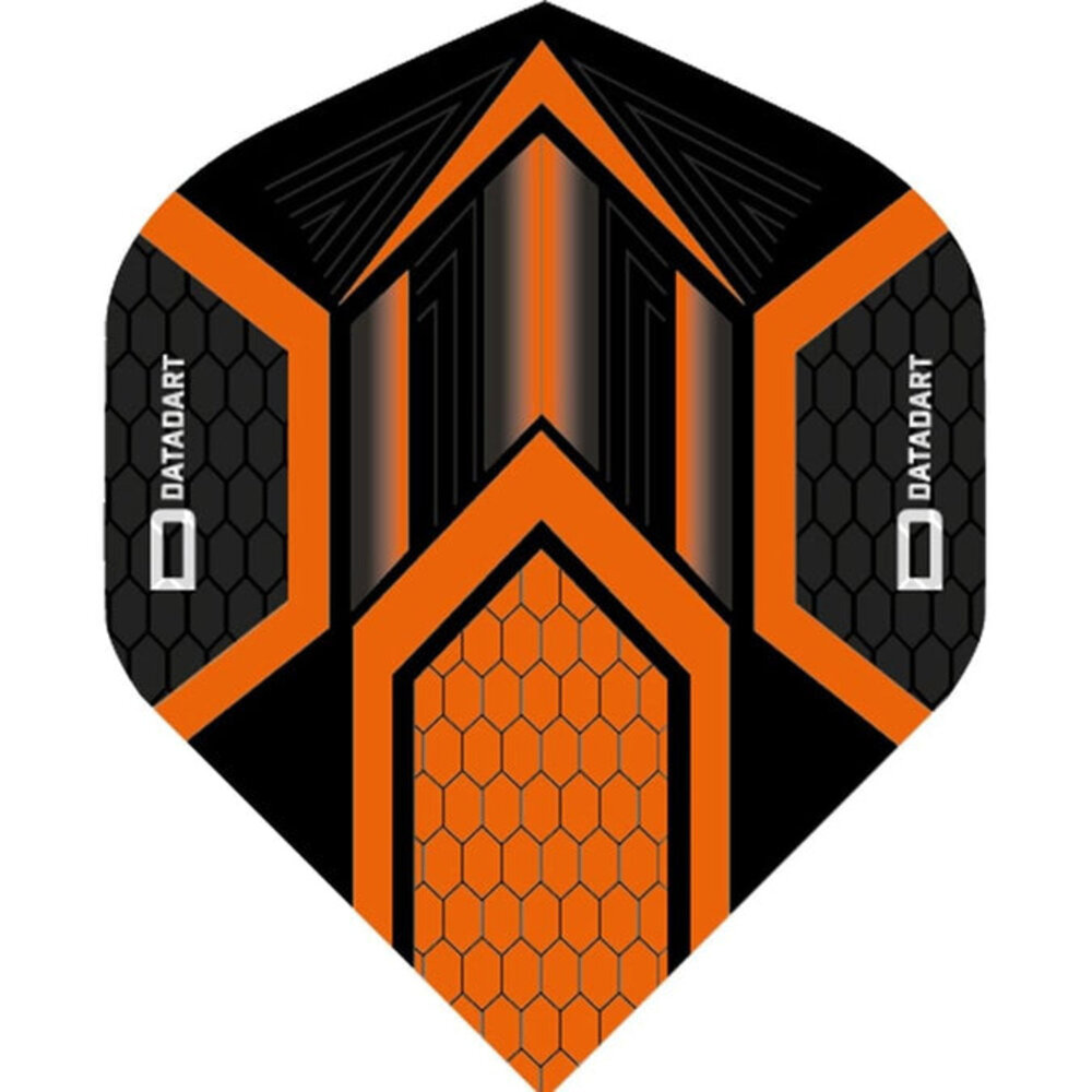 Datadart Datadart Dart Flights – Hex Zwart Oranje Datadart Datadart Dart Flights – Hex Zwart Oranje