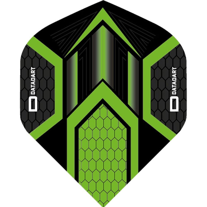 Datadart Dart Flights - Hex Zwart Groen