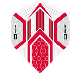 Datadart Dart Flights – Hex Grijs Rood Datadart Dart Flights – Hex Grijs Rood