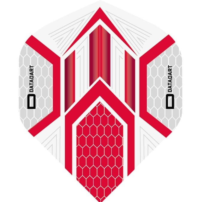 Datadart Dart Flights - Hex Grijs Rood