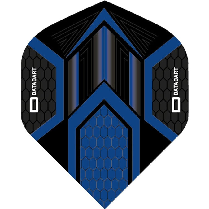 Datadart Dart Flights - Hex Blauw Zwart