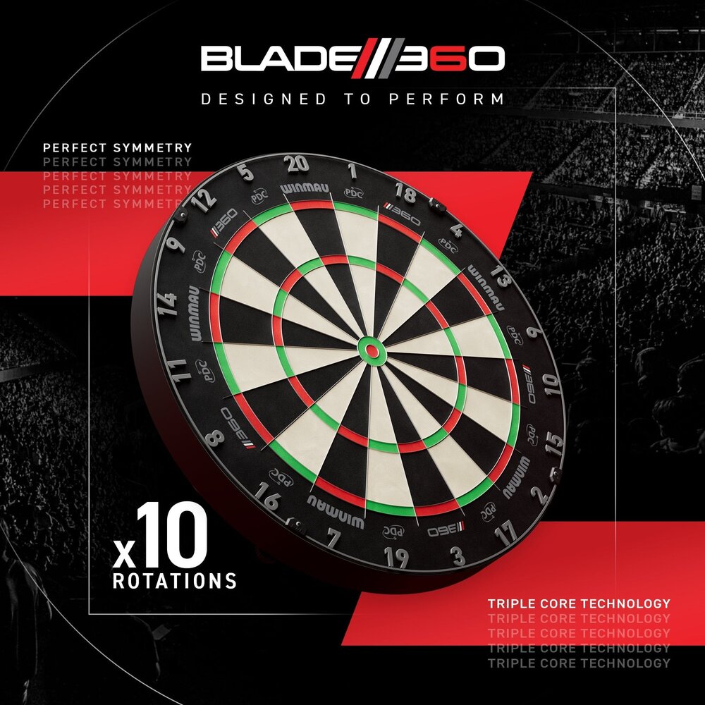 Winmau Winmau Blade 360 Triple Core Technology - Professioneel Dartbord Winmau Winmau Blade 360 Triple Core Technology - Professioneel Dartbord