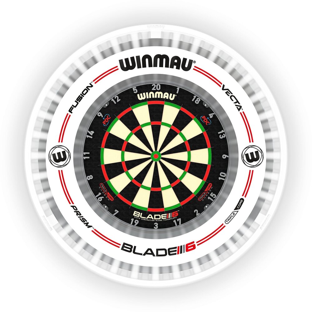 Winmau Winmau Plasma Ice LED Verlichting + Pro-Line Blade 6 White Surround Voordeelpakket Winmau Winmau Plasma Ice LED Verlichting + Pro-Line Blade 6 White Surround Voordeelpakket