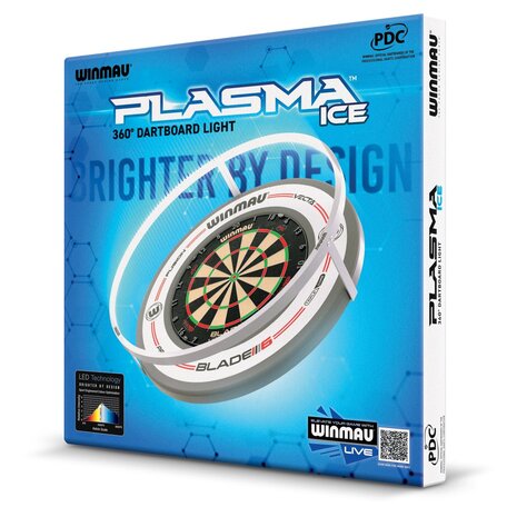 Winmau Winmau Plasma Ice LED Verlichting + Pro-Line Blade 6 White Surround Voordeelpakket Winmau Winmau Plasma Ice LED Verlichting + Pro-Line Blade 6 White Surround Voordeelpakket