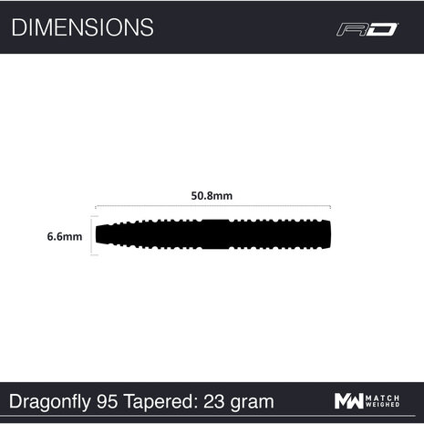 Red Dragon Dragonfly 95 Black - Tapered Red Dragon Dragonfly 95 Black - Tapered