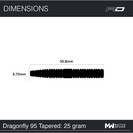 Red Dragon Dragonfly 95 Black - Tapered Red Dragon Dragonfly 95 Black - Tapered