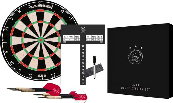 Ajax Officiële Ajax Darts Starterset - Complete bundel met dartbord, pijlen en scorebord