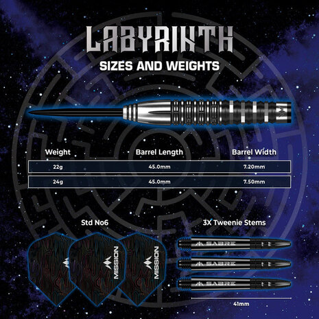 Mission Mission Labyrinth 90% Darts