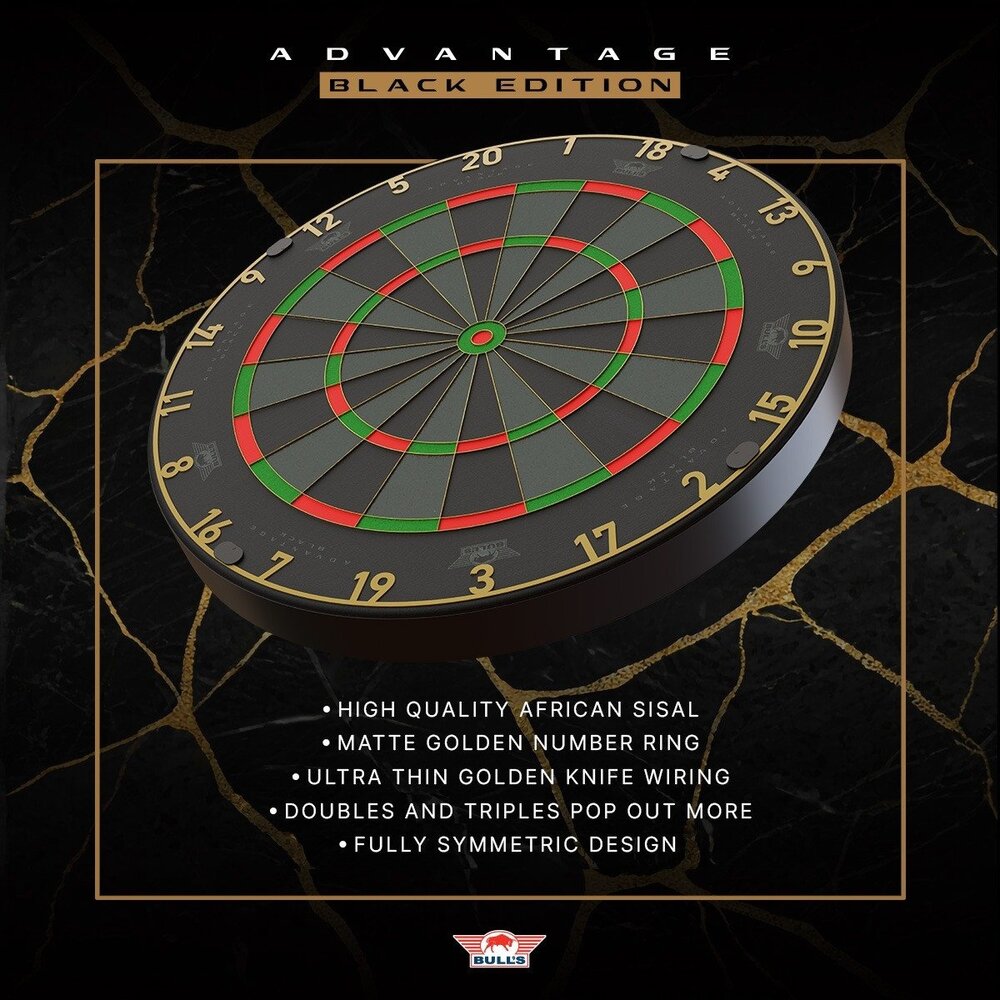 Bulls Bulls Advantage Black Dartboard Bulls Bulls Advantage Black Dartboard