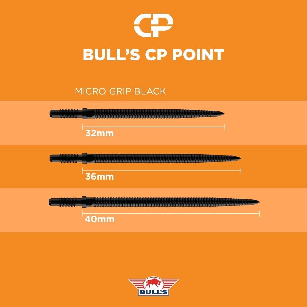 Bulls Bulls CP Micro Grip Points - Black Bulls Bulls CP Micro Grip Points - Black