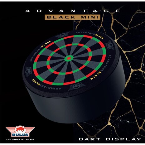 Bulls Bull's Advantage Black Mini Dartboard Display