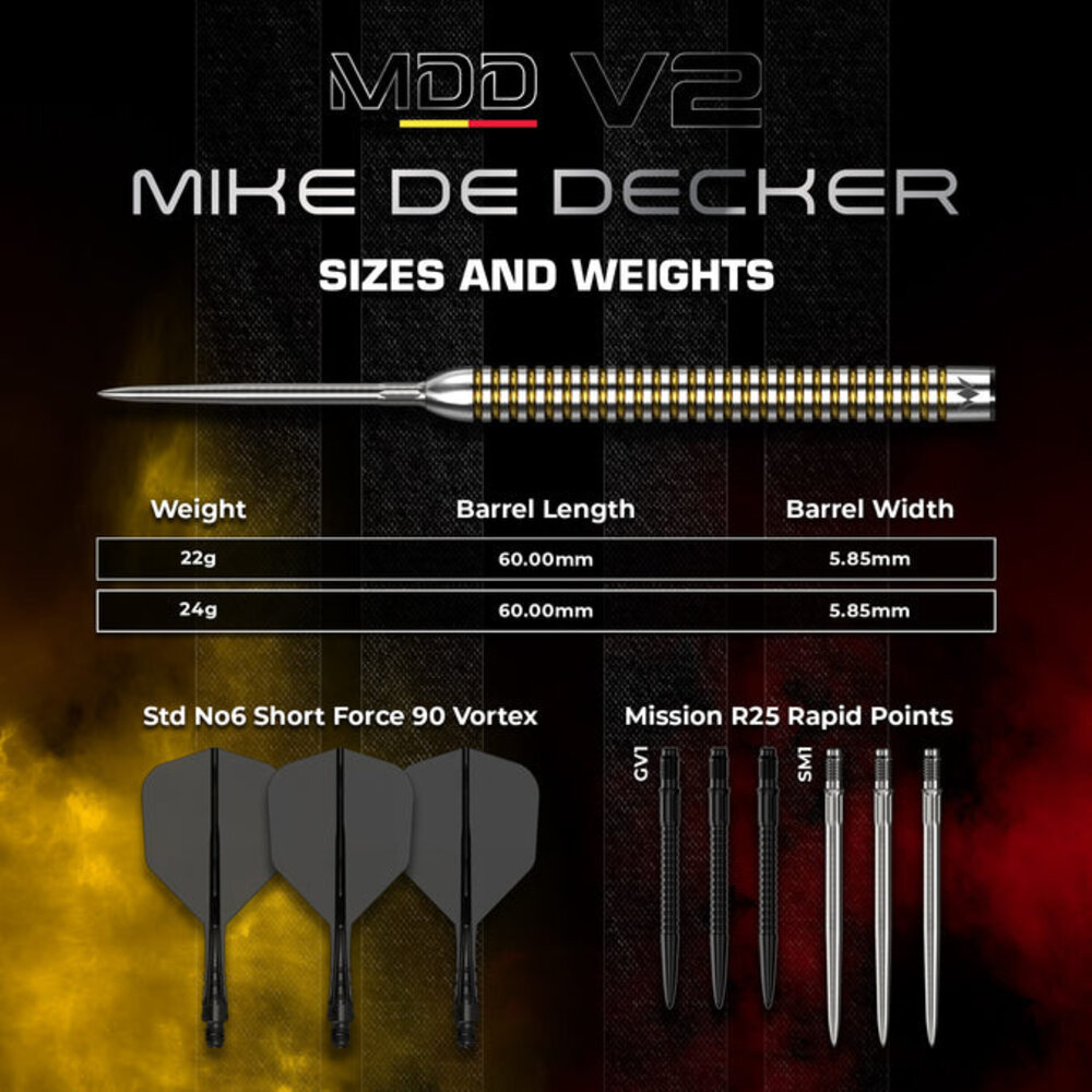 Mission Mission Mike de Decker V2 Rapid Point 95% - Darts Mission Mission Mike de Decker V2 Rapid Point 95% - Darts