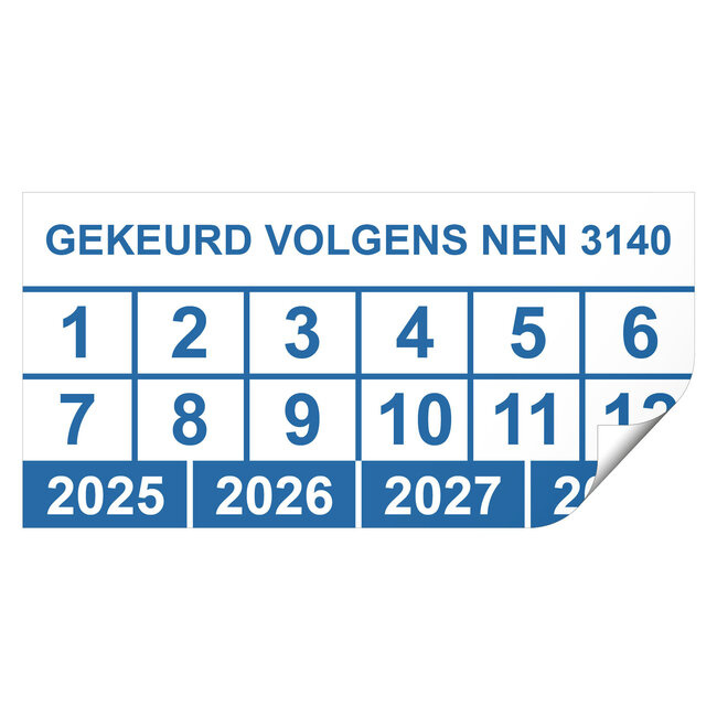 Keuringsstickers NEN 3140