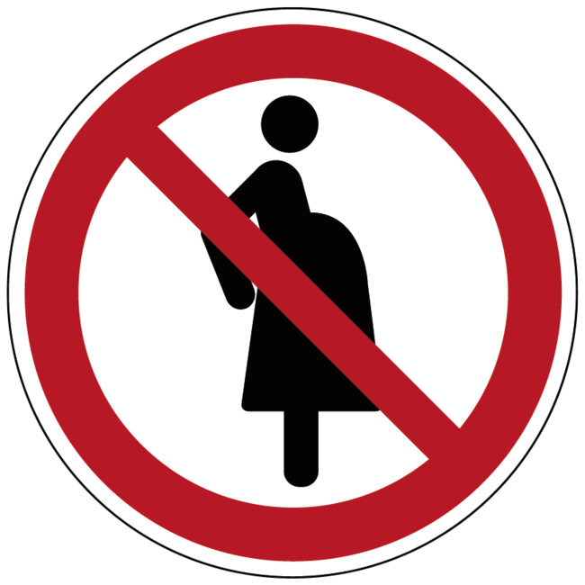 Verboden voor zwangere vrouwen pictogram