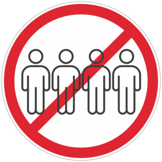 Grote groepen verboden