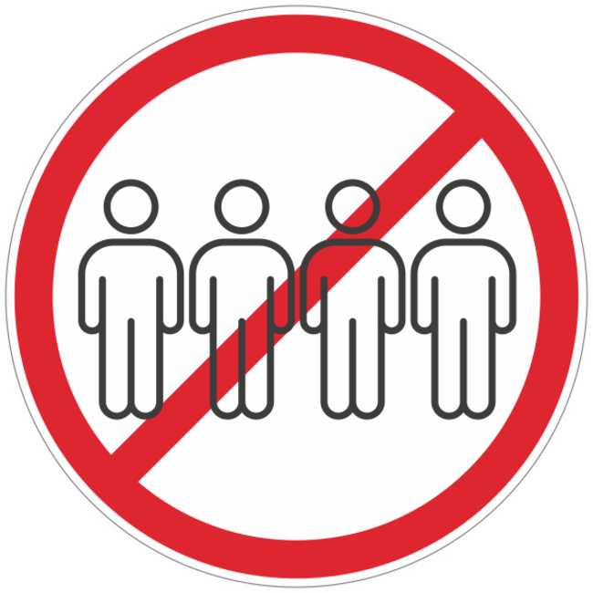 Grote groepen verboden